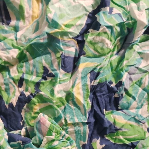 Lilly Pulitzer Green and Blue Leaf Print Top - Picture 2 of 4